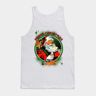 Vintage Merry Christmas Santa Tee for Pigeon Lovers Tank Top